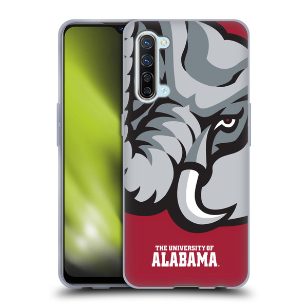 University Of Alabama UA The University Of Alabama Oversized Icon Soft Gel Case for OPPO Find X2 Lite 5G