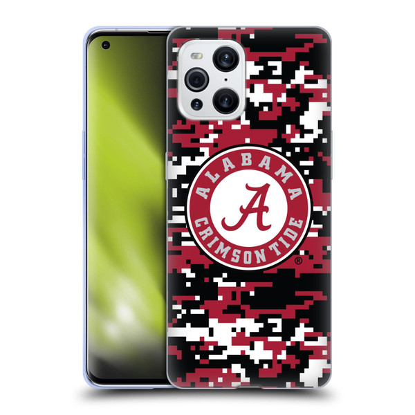 University Of Alabama UA The University Of Alabama Digital Camouflage Soft Gel Case for OPPO Find X3 / Pro