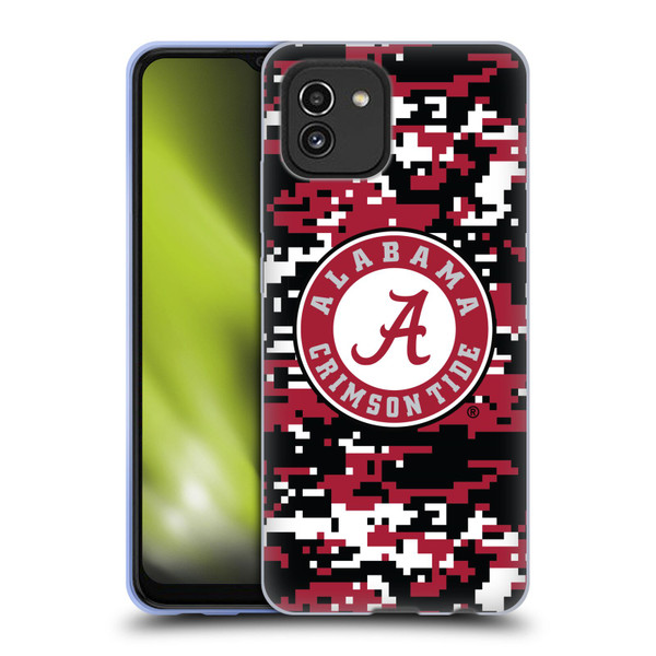 University Of Alabama UA The University Of Alabama Digital Camouflage Soft Gel Case for Samsung Galaxy A03 (2021)
