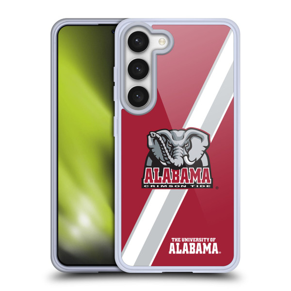 University Of Alabama UA The University Of Alabama Stripes Soft Gel Case for Samsung Galaxy S23 5G