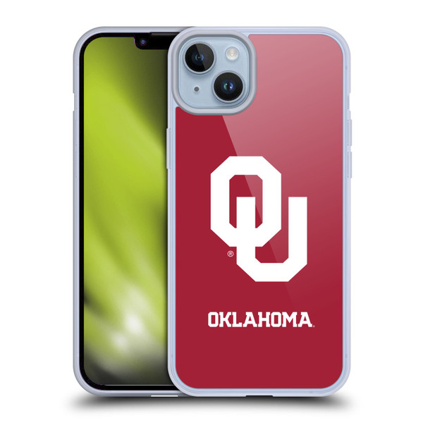 University of Oklahoma OU The University of Oklahoma Plain Soft Gel Case for Apple iPhone 14 Plus