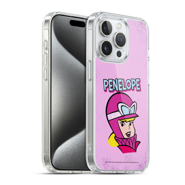 Wacky Races Classic Penelope Soft Gel Case for Apple iPhone 15 Pro & MagSafe