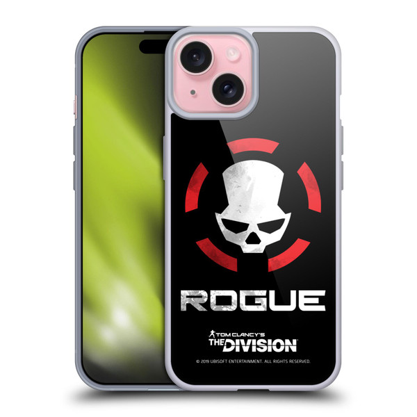 Tom Clancy's The Division Dark Zone Rouge Logo Soft Gel Case for Apple iPhone 15