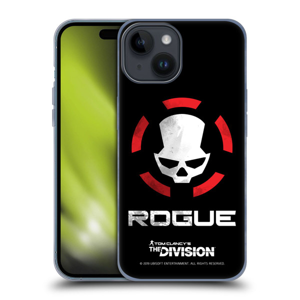 Tom Clancy's The Division Dark Zone Rouge Logo Soft Gel Case for Apple iPhone 15