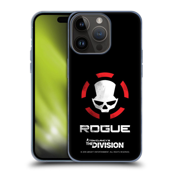 Tom Clancy's The Division Dark Zone Rouge Logo Soft Gel Case for Apple iPhone 15 Pro