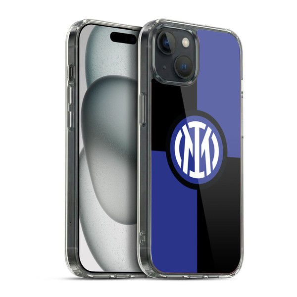 Fc Internazionale Milano Badge Flag Soft Gel Case for Apple iPhone 15 Plus & MagSafe