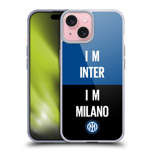 Fc Internazionale Milano Logo Inter Milano Soft Gel Case for Apple iPhone 15