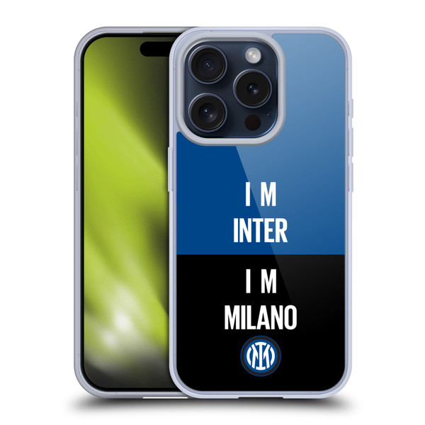 Fc Internazionale Milano Logo Inter Milano Soft Gel Case for Apple iPhone 15 Pro
