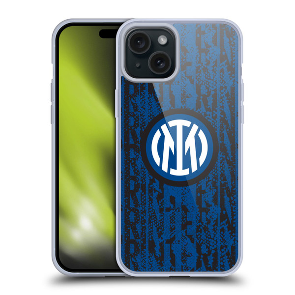 Fc Internazionale Milano Patterns Snake Wordmark Soft Gel Case for Apple iPhone 15 Plus