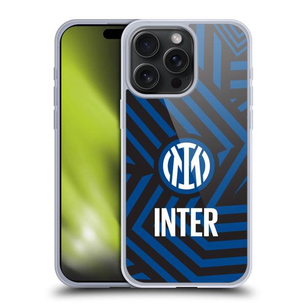 Fc Internazionale Milano Patterns Abstract 1 Soft Gel Case for Apple iPhone 15 Pro Max