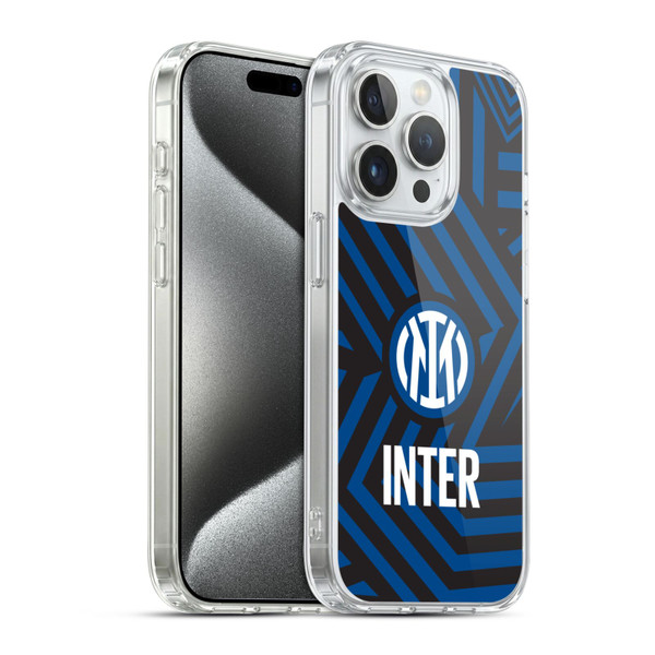 Fc Internazionale Milano Patterns Abstract 1 Soft Gel Case for Apple iPhone 15 Pro & MagSafe