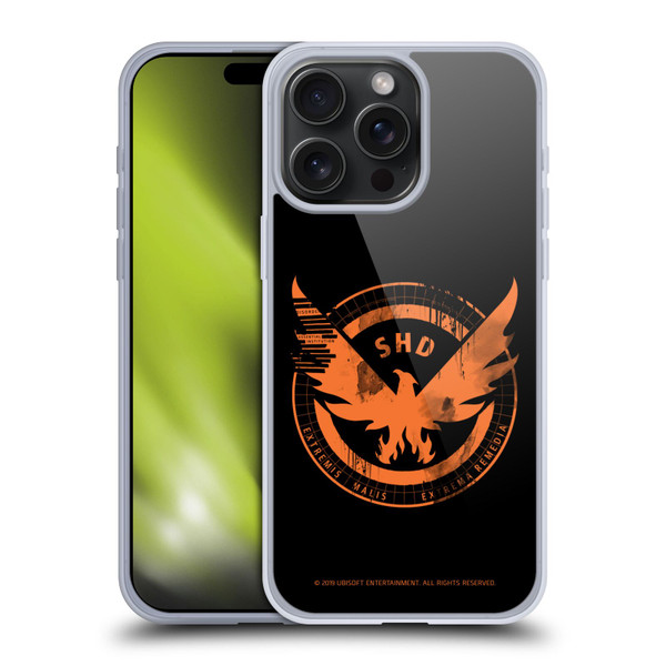 Tom Clancy's The Division Key Art Logo Black Soft Gel Case for Apple iPhone 15 Pro Max