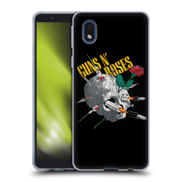Guns N' Roses Band Art Needles Skull Vintage Soft Gel Case for Samsung Galaxy A01 Core (2020)