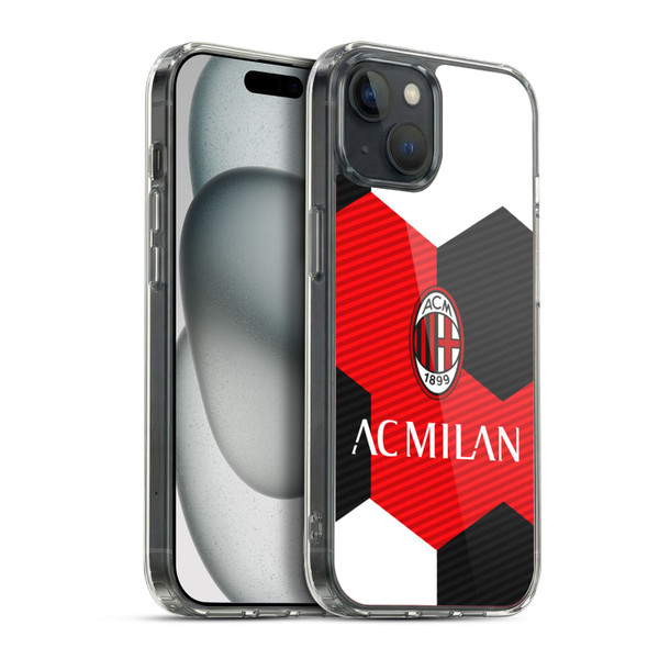 AC Milan Crest Ball Soft Gel Case for Apple iPhone 15 Plus & MagSafe