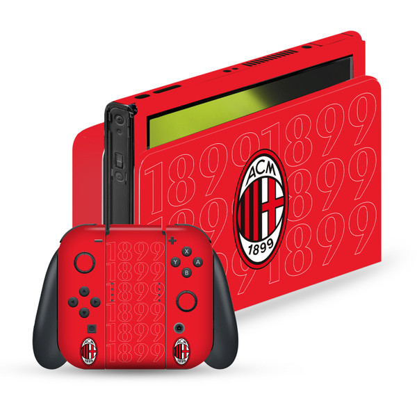 AC Milan Art 1899 Black Logo Vinyl Sticker Skin Decal Cover for Nintendo Switch OLED