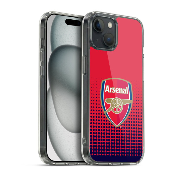 Arsenal FC Crest 2 Fade Soft Gel Case for Apple iPhone 15 Plus & MagSafe