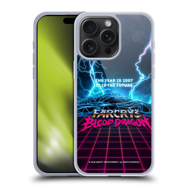 Far Cry 3 Blood Dragon Key Art Logo Soft Gel Case for Apple iPhone 15 Pro Max