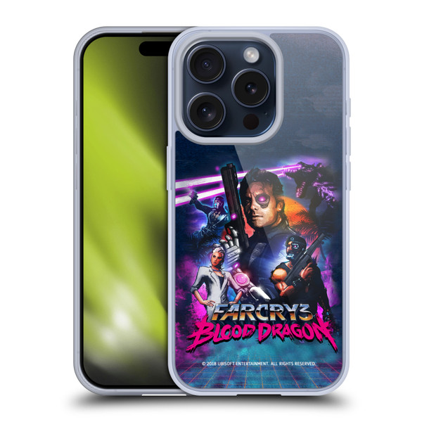Far Cry 3 Blood Dragon Key Art Cover Soft Gel Case for Apple iPhone 15 Pro