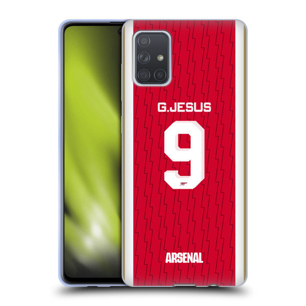 Arsenal FC 2023/24 Players Home Kit Gabriel Jesus Soft Gel Case for Samsung Galaxy A71 (2019)