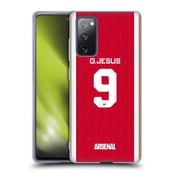 Arsenal FC 2023/24 Players Home Kit Gabriel Jesus Soft Gel Case for Samsung Galaxy S20 FE / 5G
