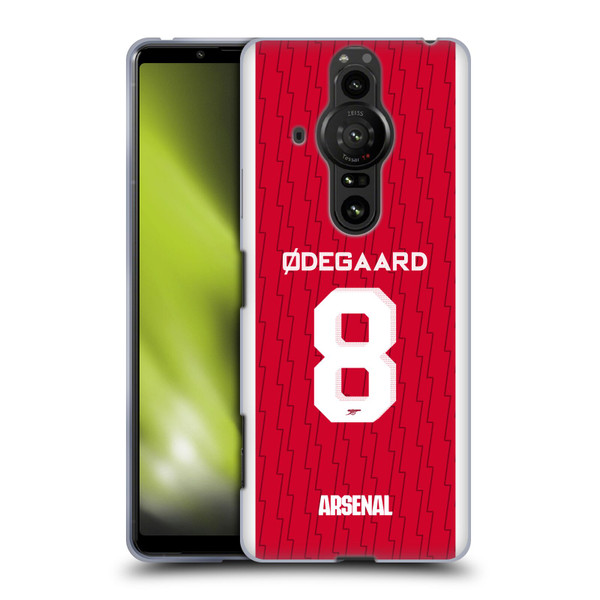Arsenal FC 2023/24 Players Home Kit Martin Ødegaard Soft Gel Case for Sony Xperia Pro-I