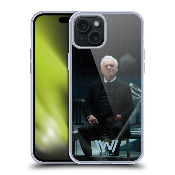 Westworld Characters Robert Ford Soft Gel Case for Apple iPhone 15 Plus