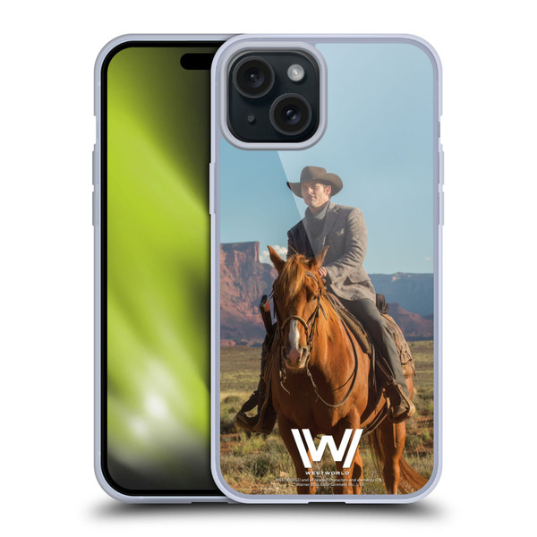 Westworld Characters Teddy Flood Soft Gel Case for Apple iPhone 15 Plus