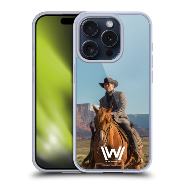 Westworld Characters Teddy Flood Soft Gel Case for Apple iPhone 15 Pro