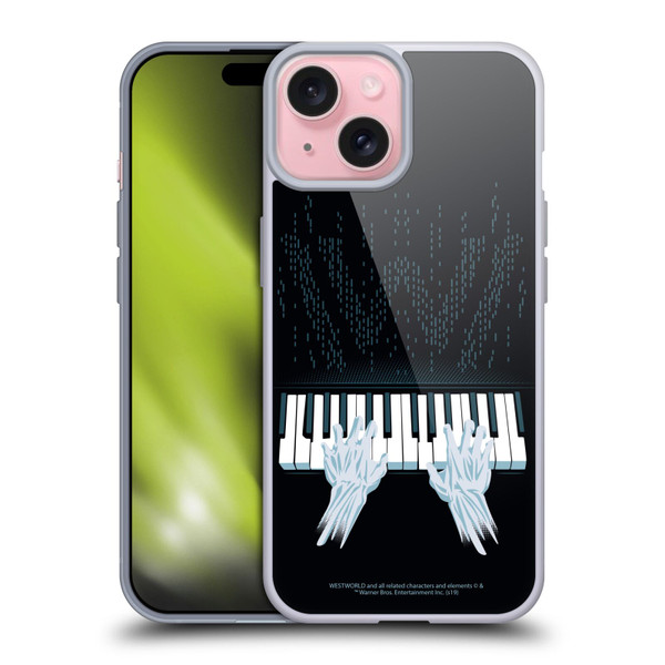 Westworld Graphics Piano Soft Gel Case for Apple iPhone 15