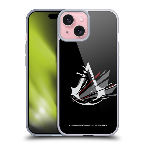 Assassin's Creed Logo Shattered Soft Gel Case for Apple iPhone 15