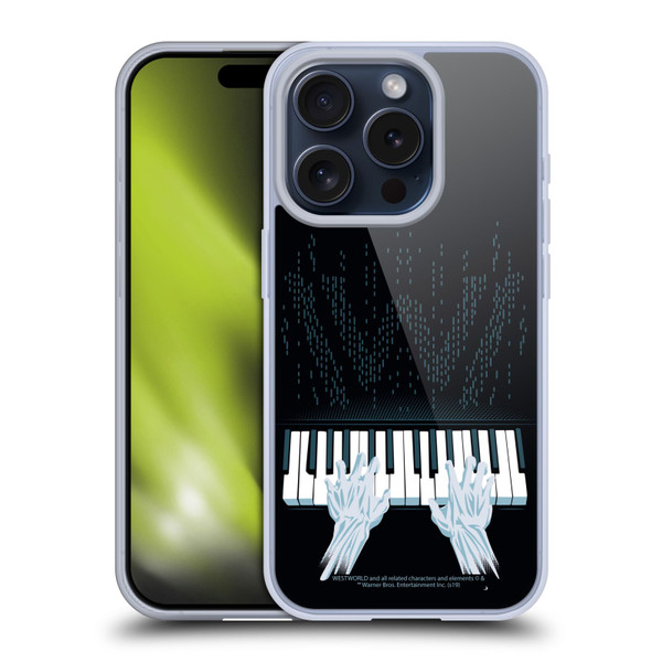 Westworld Graphics Piano Soft Gel Case for Apple iPhone 15 Pro