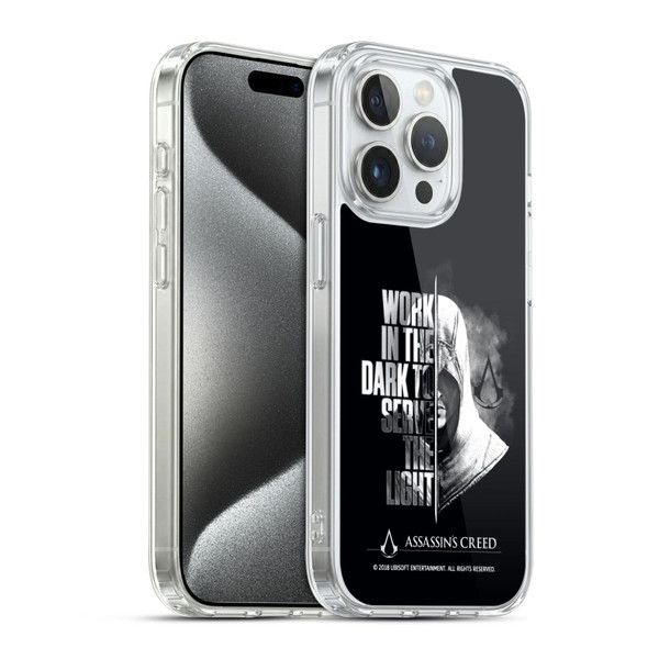 Assassin's Creed Legacy Typography Half Soft Gel Case for Apple iPhone 15 Pro & MagSafe