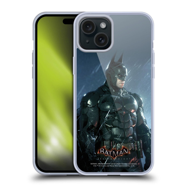 Batman Arkham Knight Characters Batman Soft Gel Case for Apple iPhone 15 Plus