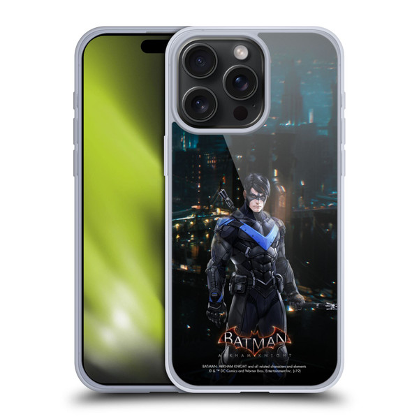 Batman Arkham Knight Characters Nightwing Soft Gel Case for Apple iPhone 15 Pro Max
