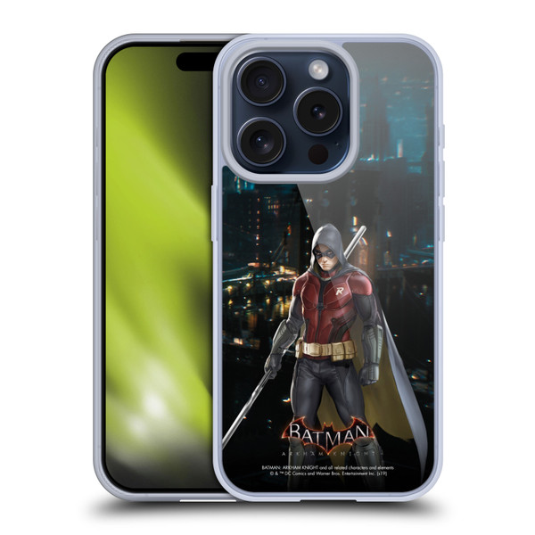 Batman Arkham Knight Characters Red Robin Soft Gel Case for Apple iPhone 15 Pro