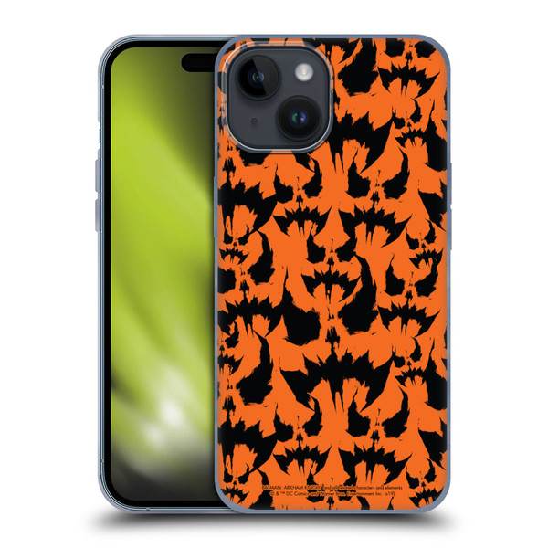 Batman Arkham Knight Graphics Scarecrow Pattern Soft Gel Case for Apple iPhone 15