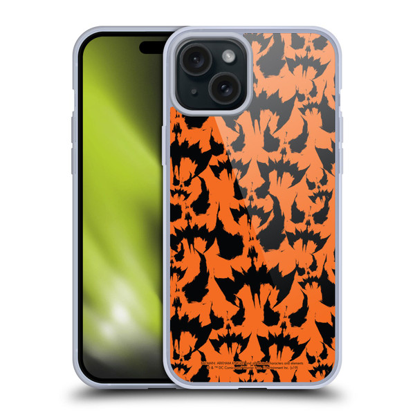 Batman Arkham Knight Graphics Scarecrow Pattern Soft Gel Case for Apple iPhone 15 Plus