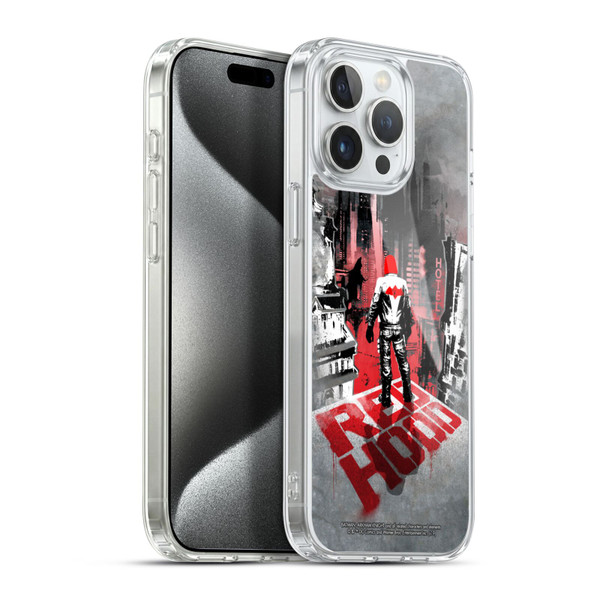 Batman Arkham Knight Graphics Red Hood Soft Gel Case for Apple iPhone 15 Pro Max & MagSafe