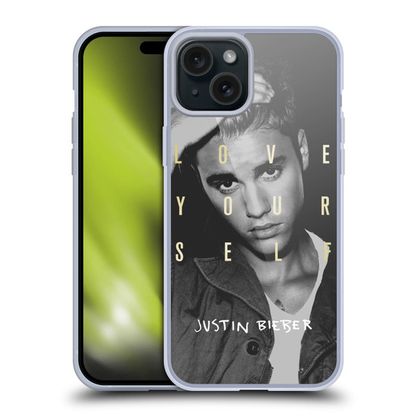Justin Bieber Purpose B&w Love Yourself Soft Gel Case for Apple iPhone 15 Plus