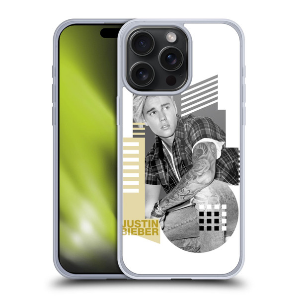 Justin Bieber Purpose B&w Calendar Geometric Collage Soft Gel Case for Apple iPhone 15 Pro Max