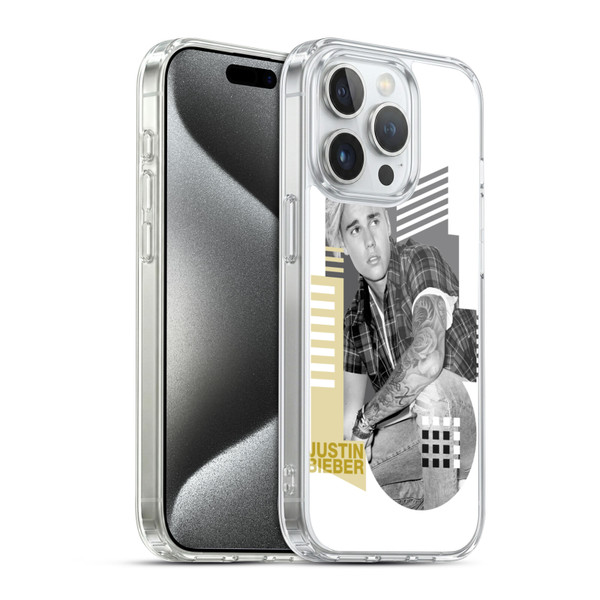 Justin Bieber Purpose B&w Calendar Geometric Collage Soft Gel Case for Apple iPhone 15 Pro & MagSafe