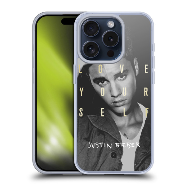 Justin Bieber Purpose B&w Love Yourself Soft Gel Case for Apple iPhone 15 Pro