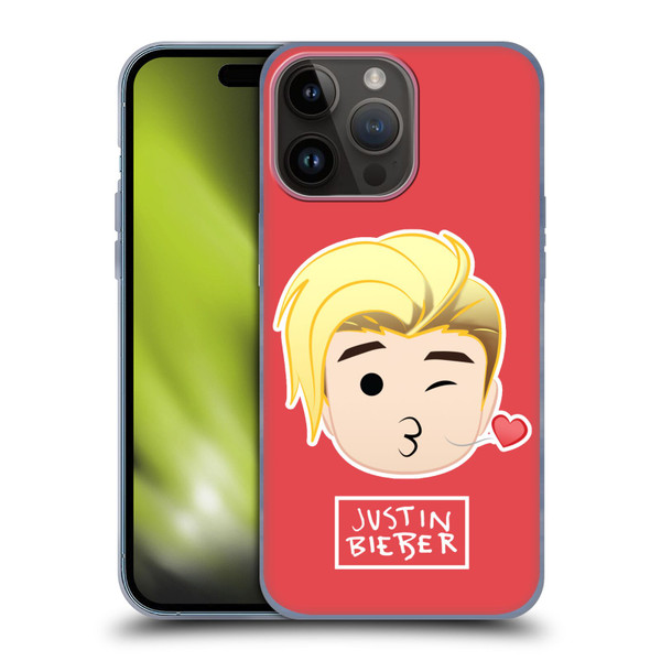 Justin Bieber Justmojis Kiss Soft Gel Case for Apple iPhone 15 Pro Max