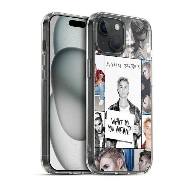 Justin Bieber Purpose Grid Poster Soft Gel Case for Apple iPhone 15 & MagSafe