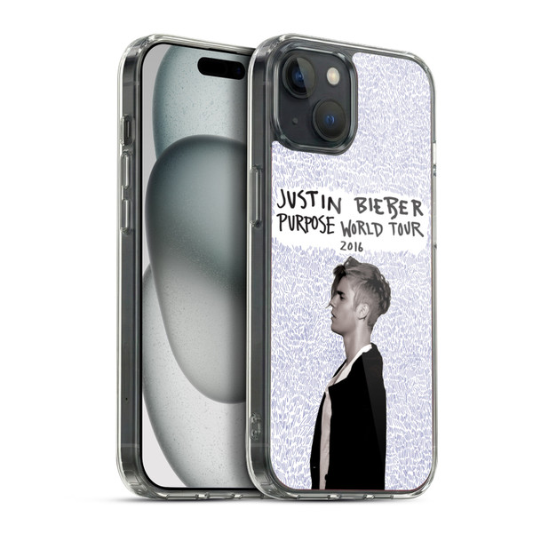 Justin Bieber Purpose World Tour 2016 Soft Gel Case for Apple iPhone 15 Plus & MagSafe