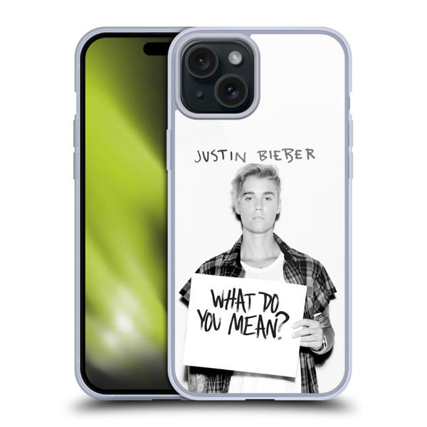 Justin Bieber Purpose What Do You Mean Photo Soft Gel Case for Apple iPhone 15 Plus