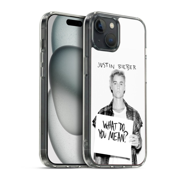 Justin Bieber Purpose What Do You Mean Photo Soft Gel Case for Apple iPhone 15 Plus & MagSafe