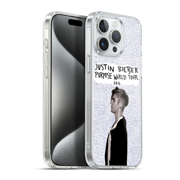Justin Bieber Purpose World Tour 2016 Soft Gel Case for Apple iPhone 15 Pro Max & MagSafe