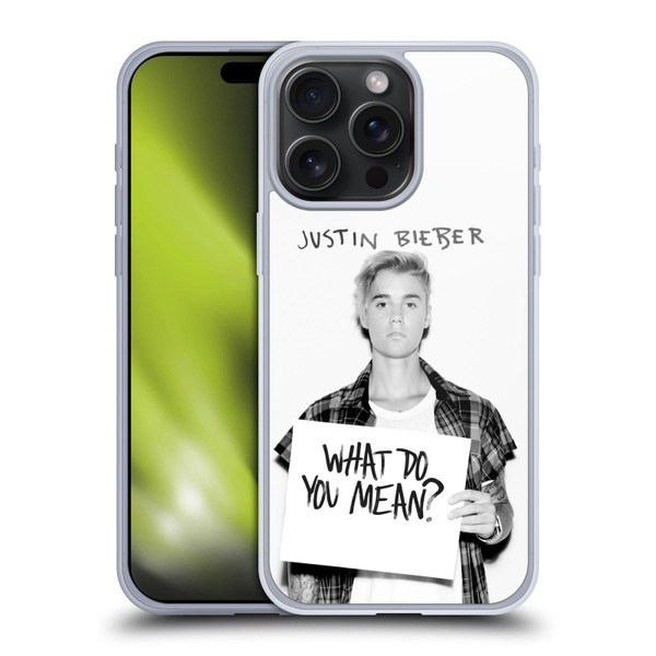 Justin Bieber Purpose What Do You Mean Photo Soft Gel Case for Apple iPhone 15 Pro Max