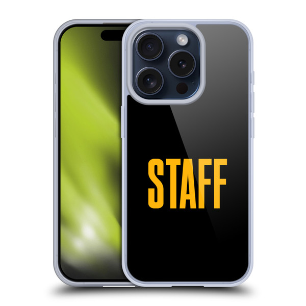 Justin Bieber Tour Merchandise Staff Soft Gel Case for Apple iPhone 15 Pro